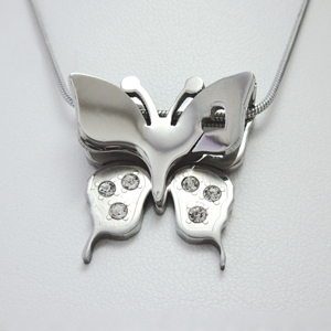 Steel Butterfly Slide with Crystals